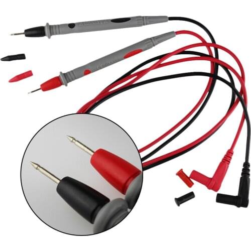 1pair Universal Multimeter Test Probe Leads 1000V 10A/20A Probe Cable for IC Pin Needle Multimeter