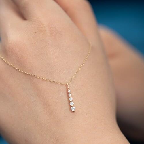 Cute Female Crystal Small Round Pendant Necklace 925 Sterling Silver Chain Necklaces For Women Vintage Wedding Necklace