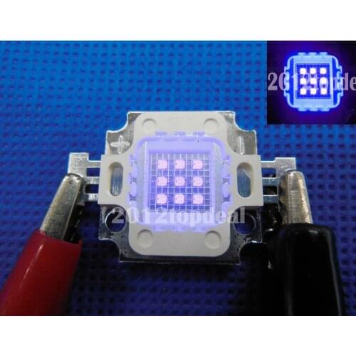 10W High Power LED UV Light Chip 365nm 375NM 385nm 395nm 400nm 415nm 430nm Ultra Violet DIY #D