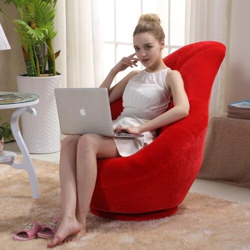 Fabric Single Lazy Sofa Leaf Sofa Cute Creative Computer Chair Small Sofa Rotatable and Washable