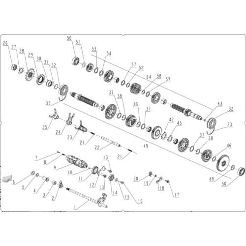 Engine shaft counter shaft page of Benelli TNT300 BN302