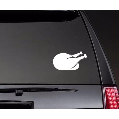 Cooked Turkey Vinyl Car Decal Die Cut Art Car Trunk Bumper Stickers Front Windshield Decor White ZP0695