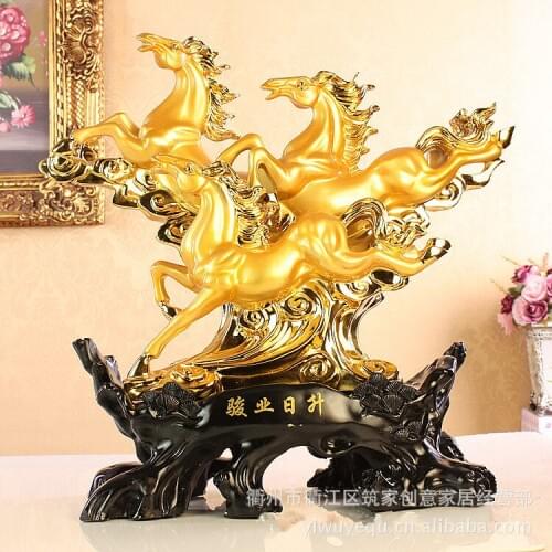 Gold ornaments resin craft Sanma business wedding gift ideas home decoration