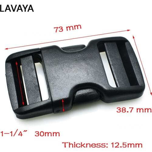 1pcs 1-1/4"(30mm)Plastic Flat Side Release Buckles Adjustable Straps For Paracord Bracelets
