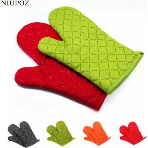 1PC Non-slip Insulation Silicone Microwave Oven Glove Kitchen Cooking Baking BBQ High Temperature Polyester Thickening Glove G16