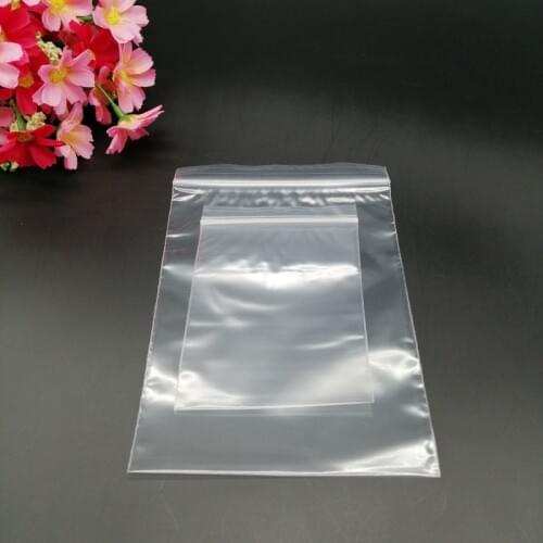 100pcs White Plastic Zip Lock Plastic Bags PE Ziplock Bags Clear Storage Bag Gift Packaging Bags Reclosable Ziplock Bag Pouches