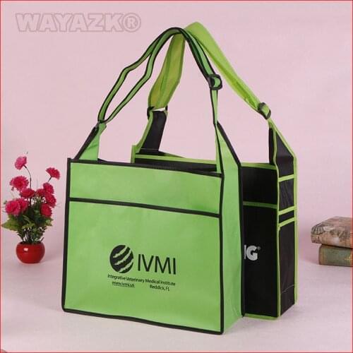 1000pcs/lot) size 35x38x12cm(14x152x4.8") custom printed non woven fabric crossbody sling bags