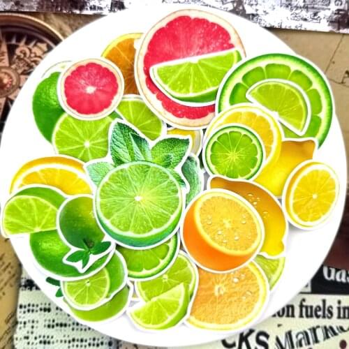 27pcs Cute Yellow lemon Stickers Planner decoration DIY /handbook Diary Journal stationery Fruit Sticker Kawaii Fruits naklejki