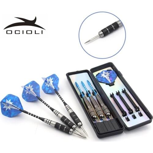 3pcs/Set 26g Professional Steel Tip Darts Competition with Box Dart Flights+Brass Barrels Dart Tip+Dart Shafts for Dart Boards