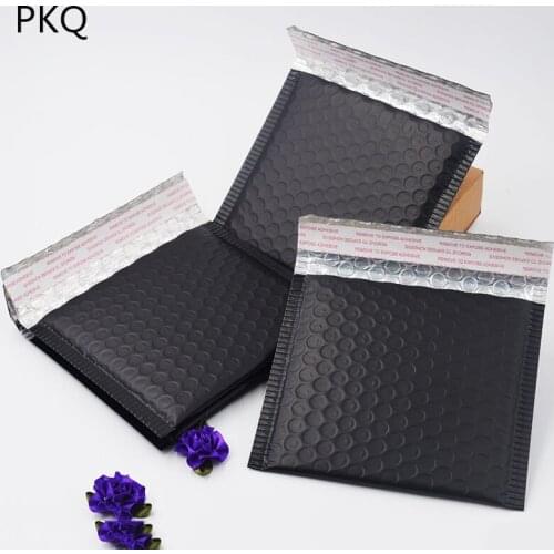 50pcs/lot 15*13 cm Matte Black Bubble Mailer Padded Envelopes Packaging Shipping Bags Small Bubble Mailing Envelope Bags 6.23