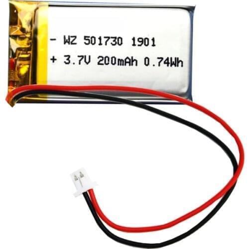 Battery 501730-200mah Collection Code Bluetooth Speaker 3.7V Rechargeable Polymer Lithium Battery