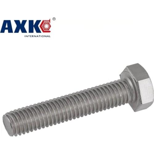 AXK 3/16-24 1/4-20 Inch Length 304 Stainless Steel SS America US UNC Coarse Thread Screw External Hex Hexagon Bolt