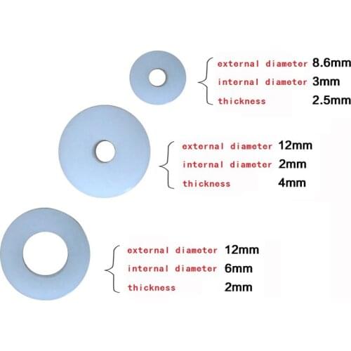 White POM material high quality flat sealing gasket new warrior high pressure air pump compressor parts external diameter 12mm