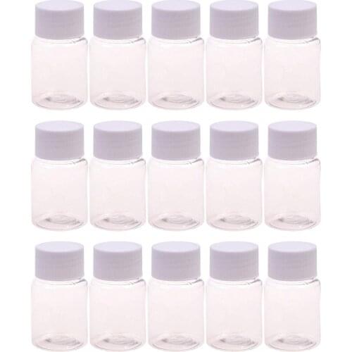 Free Shipping 120pcs/lot 15ML Empty Potable Clear Plastic Medicine Pill Bottle Container for Hospital Powder Chemical Pill