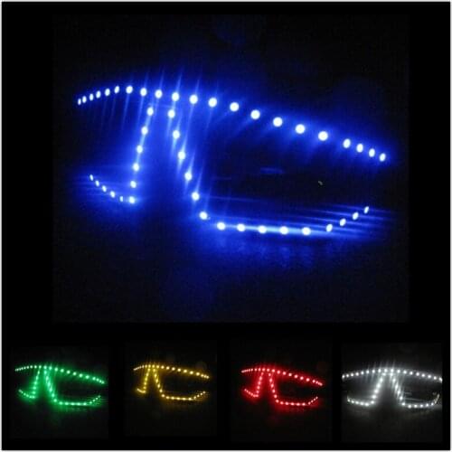 Free Shipping Party Supplies Novelty Led Luminous Masquerade Mask LED Growing Lighting Up Halloween Christmas Funny Glasses