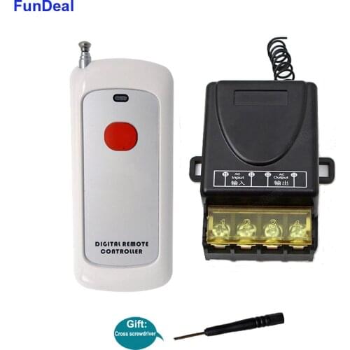 433mhz Wireless RF Remote Control Switch AC 110V 220V 30A 1CH Relay Receiver Long Range DIY Control For Light/LED/Fan/Water Pump