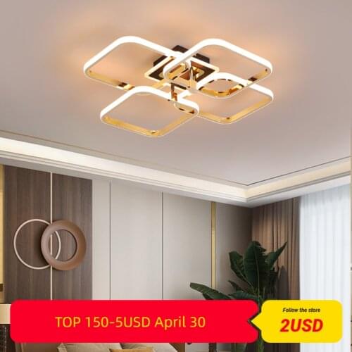 TCY Modern Led Ceiling Lights For Living Room Bedroom Decorative Led Ceiling Lamps Chrome/Gold Plating Indoor Lighting Fixtures