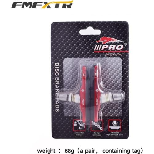 FMFXTR Aluminum Bicycle V Brake Pad Mountain Bike Drawer U Brake Block Front and Rear Road Bike Riding Universal Accessories