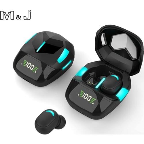 M&J Gaming Earbuds Low Latency TWS Bluetooth Earphone with Mic Bass Audio Sound Positioning Sports Waterproof Wireless Headset