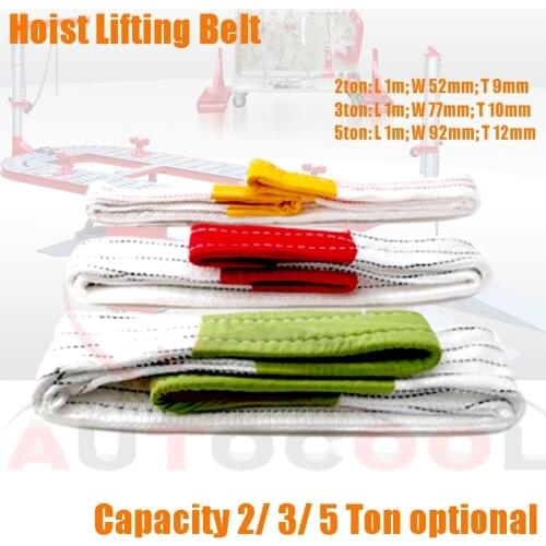 Car Body Collision Repair Tool Hoist Lifting Belt 2ton 3ton 5ton Polyester Webbing Sling Crane Flat Lifting Belt