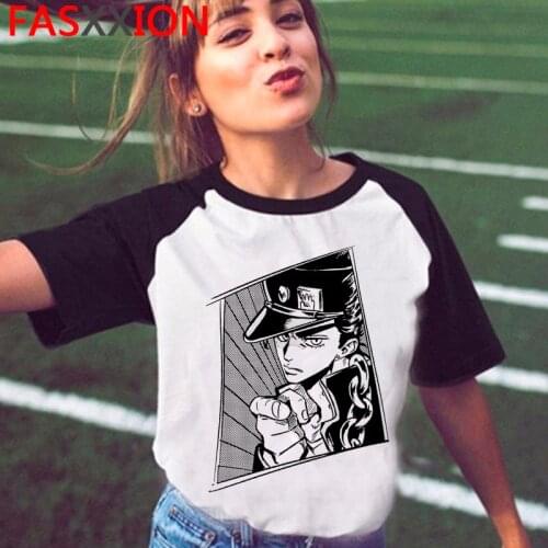 Jojo Bizarre Adventure clothes male couple clothes aesthetic plus size kawaii tshirt summer top harajuku streetwear