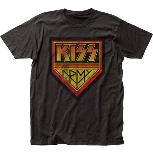 Kiss Kiss Army Classic Fitted T-Shirt Cotton Tee Shirt For Youth Middle-age The Elder