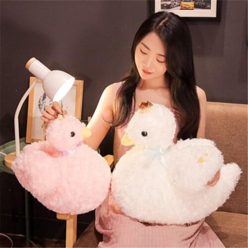 30/40 cm new product crown swan doll soft toy soft stuffed cartoon animal doll baby soothing doll high-quality birthday gift for