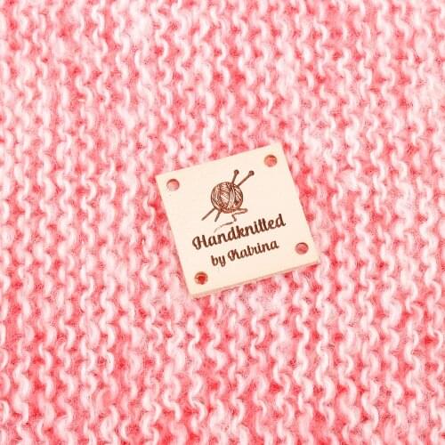 Leather Tags, personalized tags, knit labels, Custom Name, Knitting Tags For Hats , Washable, Business Name (PB1730)