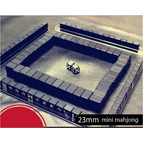 Hot Mini Portable Mahjong 23/24mm High Quality Black/Red 144pcs mahjong tiles Chinese travel Funny Family Table Board Game P18