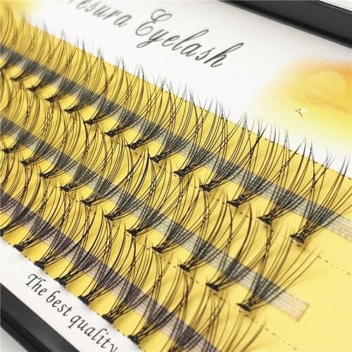 NEW 3D/10D Russian Volume Eyelashes Extension Short Stem Pre made Fans C/D curl Mink Lash Eyelash Individual Extensions