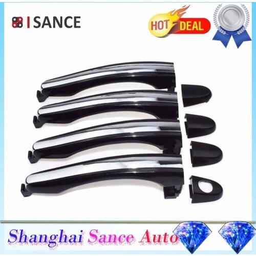 ISANCE 4pcs Exterior Outside Door Handle Front Rear Left Right For Hyundai Azera 3.3L 3.8L V6 2006 2007 2008 2009 2010 2011