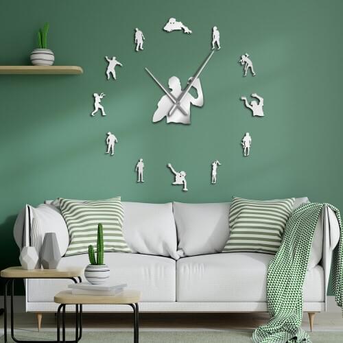 New Arrival Creepy Zombie Quartz Clocks Fashion Watches 3D Real Big Wall Clock Rushed Mirror Sticker DIY Halloween Decoration