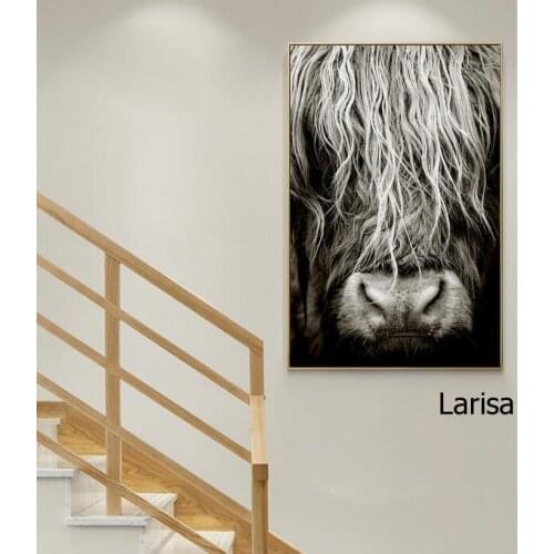Poster Black and White Canvas Wall Art Animal Picture for Home Design Painting On Wall Loft Modern Room Decor Frameless