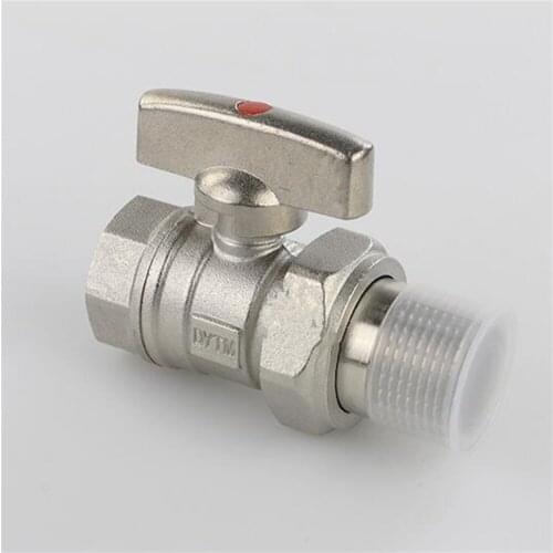 Full Copper Internal And External Wire Live Connection Ball Valve Disc Handle Heating Heating Through Switch Ball Valve