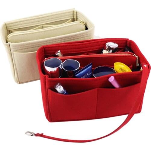Portable Travel Makeup Bag Large Capacity Cosmetic Brush Holder Bag Case with Removable Dividers and Detachable Strap