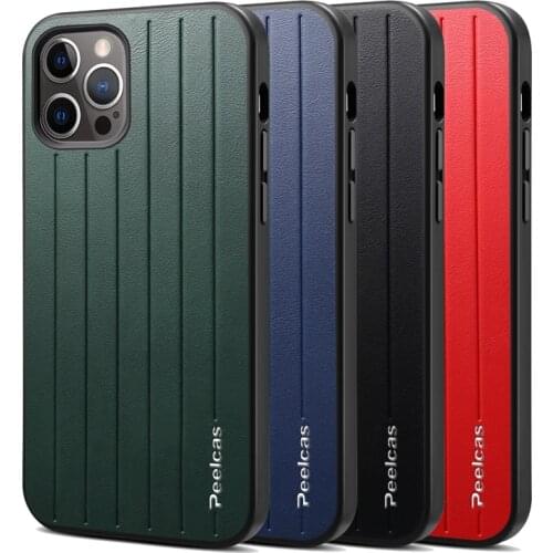 The New Business series fashion and High-end for iPhone 12 Three styles shockproof Luggage leather back cover