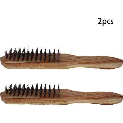 Utoolmart 2/3/6pcs Stainless Steel Wire Brush 280mm Length 40mm Width 19mm Height Handmade Metal Brush For Fish Scale Cleaning