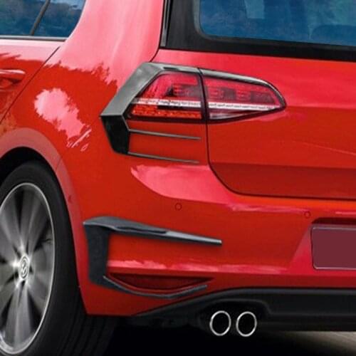 2PCS For VW Golf 7 MK7 GTI R GTD R400 2012-2015 Rear Bumper Splitter Canard Auto Exterior Parts Rear Splitter Fog Lamp Trim