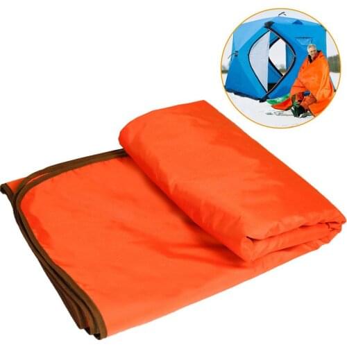 Outdoor Camping Blanket Picnic Mat Compact Windproof Ground Cover Portable Warm Crawling Mat Beach Blanket Orange/Coffee/black