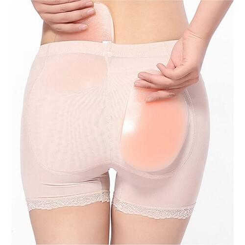 Women Sexy beige Silicone Hip Up Pads Butt Enhancer Booster