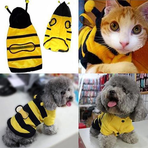 Fashion Casual 1Pc Hoodie Clothes Cute Fancy Puppy Costume Coat Outfit Bee Style Dog Supplies