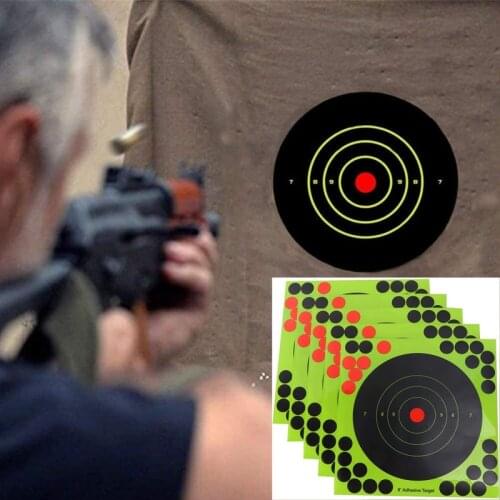 10/5Pcs Target Sticker Shooting Targets Self Adhesive Paper Fluorescent Splatter Targets Stickers Aiming Stickers Decals