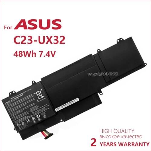 100% Genuine C23-UX32 Laptop Battery for ASUS Zenbook UX32 UX32V UX32A UX32VD U38N UX32LA U38DT 7.4V 48Wh