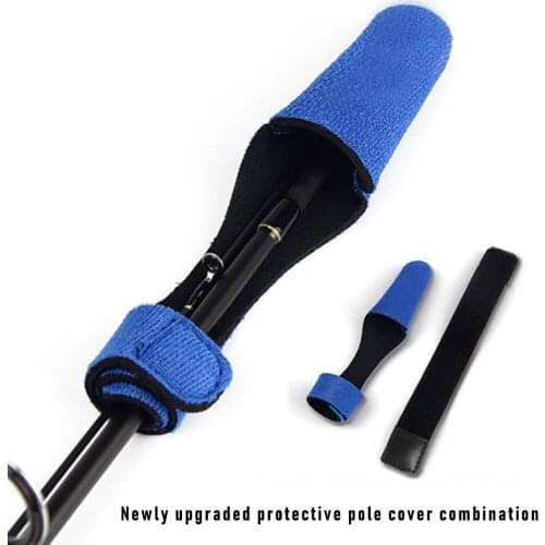 2pcs Fishing Rod Covers Pole Protector Tie Wrapping Band Strap Rope Combo Fishing Tackle Pole Guard Cap Fishing Accessories