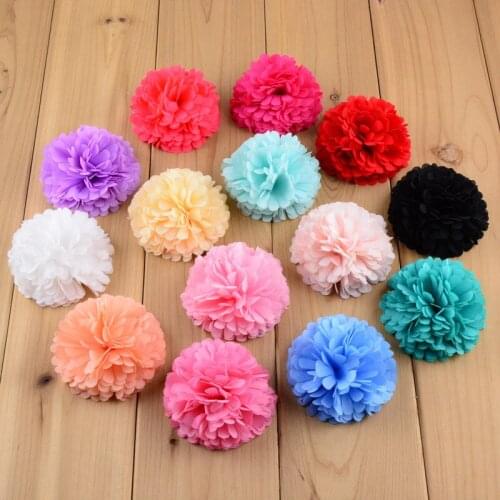 40 pcs/lot , 2.35" Chiffon Fabric Flowers, DIY Hair Corsage Accessory