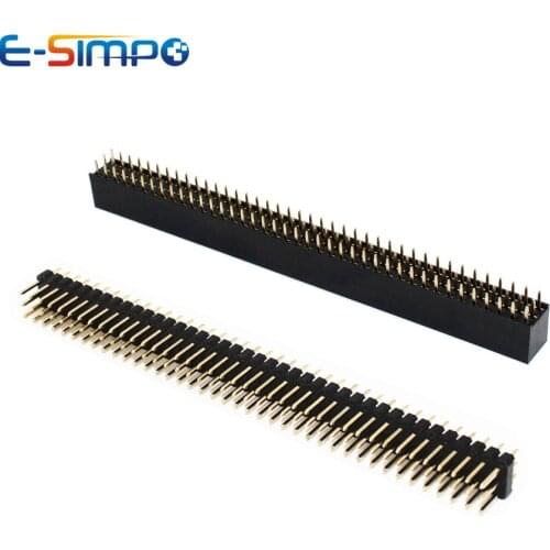 5pcs 2.54mm 3*40P Triple Row Straight 90D right angle R/A Breakaway PCB Pin Header Female Header Connector 3x40p