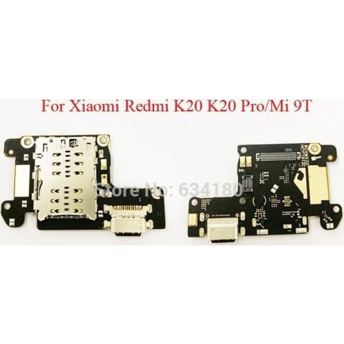 5pcs USB Charging Dock Port Socket Jack Connector Charge Board SIM Card Tray Slot Flex Cable For Xiaomi Redmi K20 K20 Pro/Mi 9T