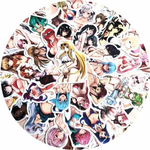 50/100pcs Bikini Bunny Stickers For Car Laptop PVC Backpack Water Bottle Pad Bicycle waterproof Decal
