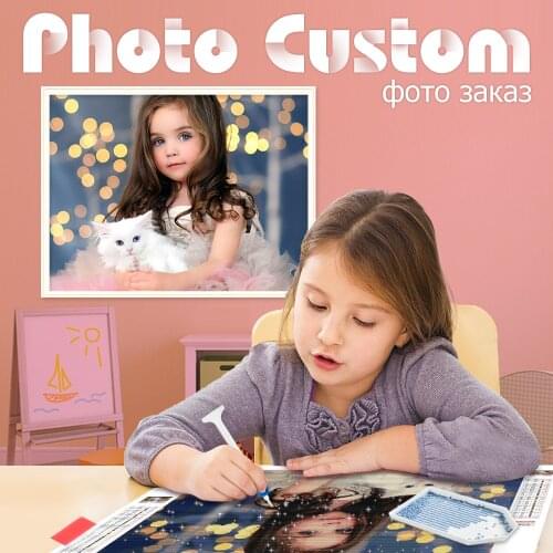 5D DIY Photo Custom Own Diamond Painting Cross Stitch Full Square/Round Diamond Embroidery Mosaic Art Picture of Rhinestone Gift