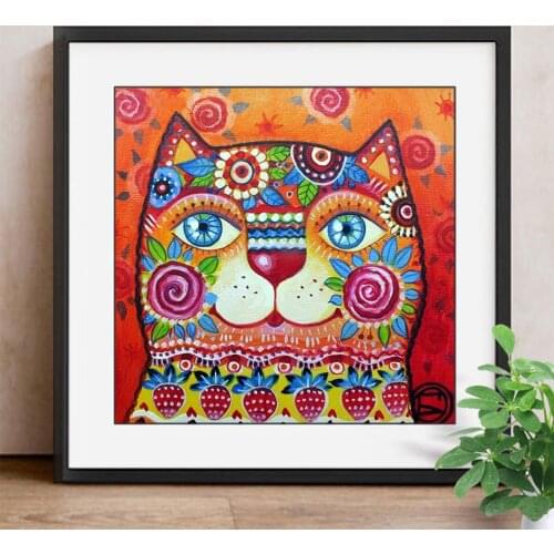 5D DIY Diamond Painting Cartoon Home Decor Full Drill Square Cat Picture Of Rhinestone Mosaic Diamond Embroidery Gift